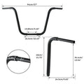 10" 12" 14" 16" 18" Rise Ape Hanger Handlebar for Harley Softail FLST