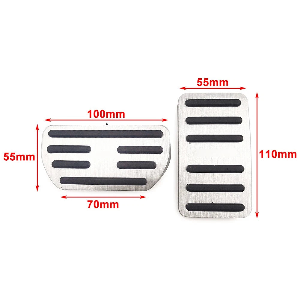 2X Stainless Steel Brake Gas Pedal Covers for Haval H2 H4 H6 M6 F5 (2014–2023)