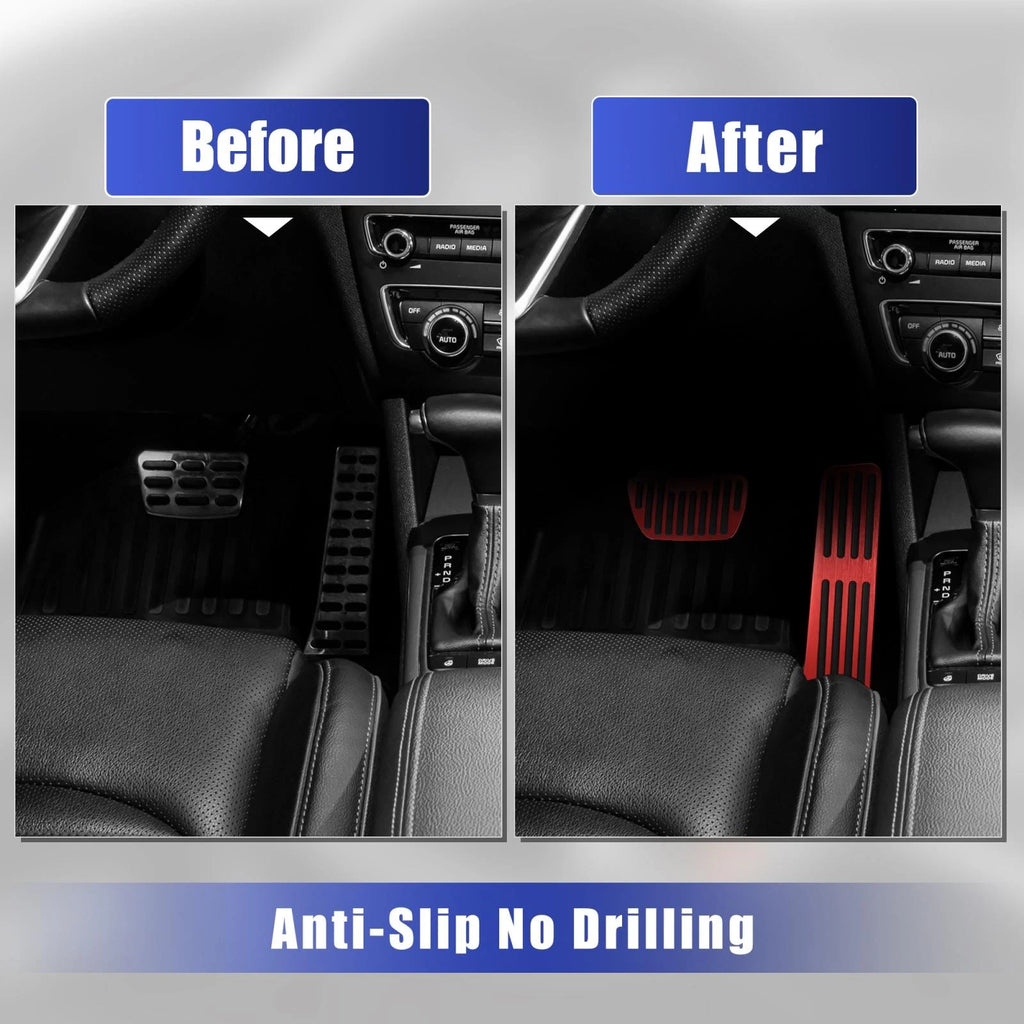 3pcs Non-Slip Red Brake Gas Accelerator Pedals for Toyota Camry (2018–2022)