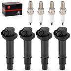Set of 4 Ignition Coils w/ Spark Plug for Yamaha YZF R6/YZF R6S (1999–2002)
