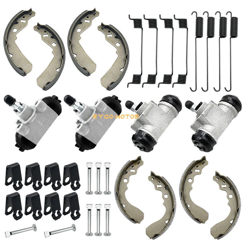 Front & Rear Brake Wheel Cylinders w/Shoes for Kawasaki KAF300 Mule (1993–2006)