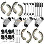 Front & Rear Brake Wheel Cylinders w/Shoes for Kawasaki KAF300 Mule (1993–2006)
