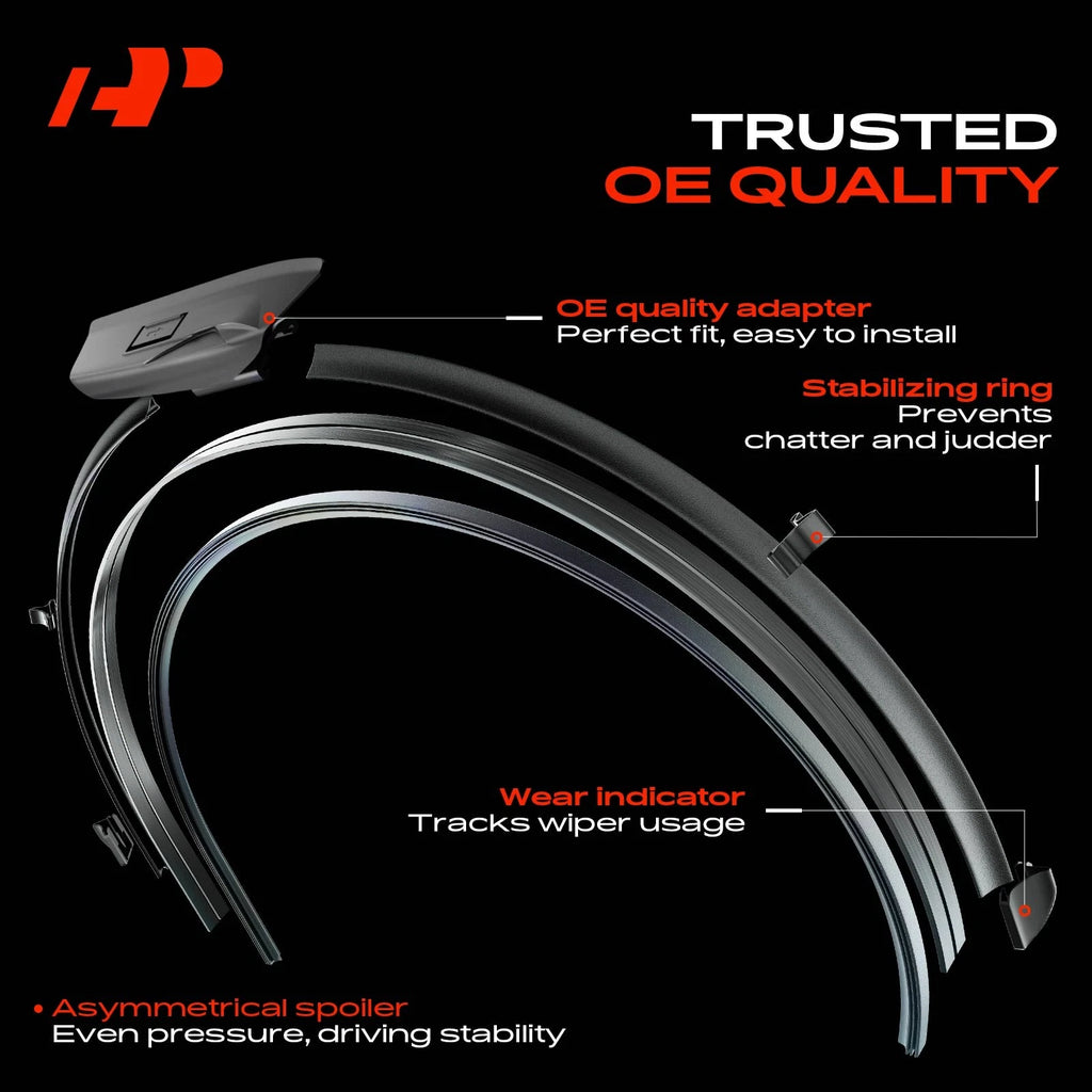 2Pcs Windshield Wiper Blades for Mercedes-Benz C43 AMG (1997–2000)