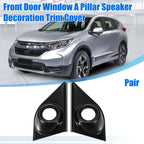 Carbon Fiber Pattern Front Door Window A Pillar Speaker Covers for Honda CR-V 