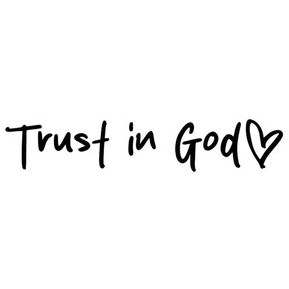 Rearview Mirror Stickers for Car and Motorcycle (Trust in God)