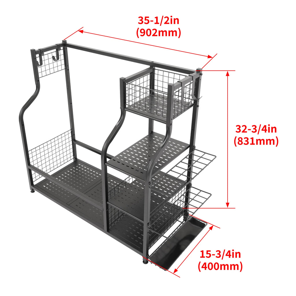 Golf Bag Storage Stand for Golf Clubs (Garage Organizer)