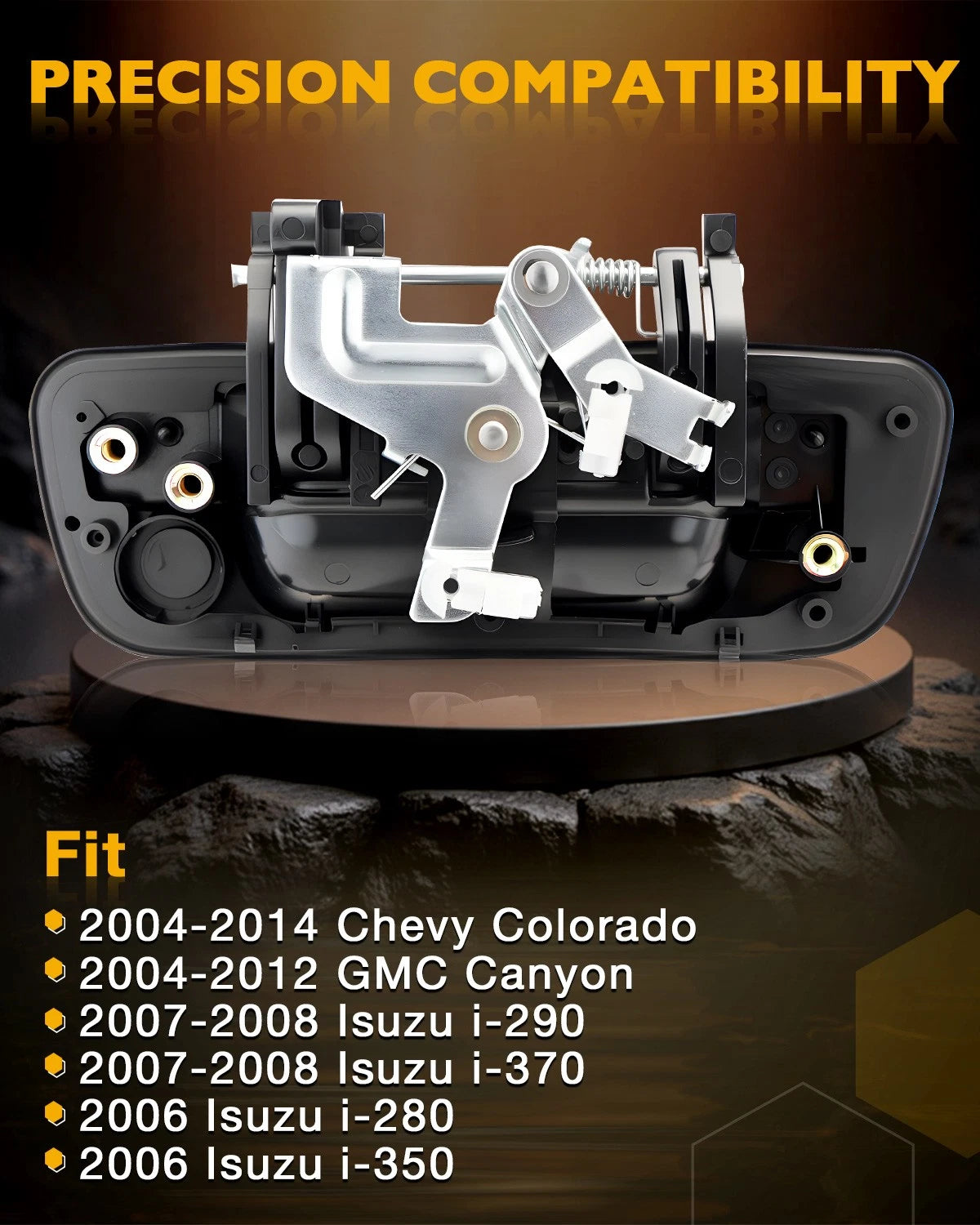 Metal Tailgate Latch Handle for GMC Canyon, Chevy Colorado, Isuzu (2004–2014)