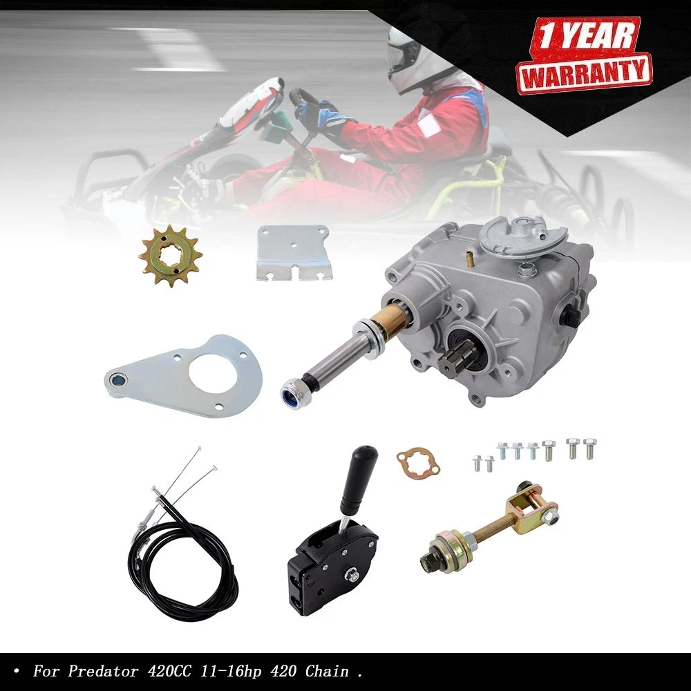 Forward Reverse Gearbox for Predator 420CC Go Kart (11-16hp)
