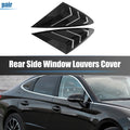Pair of Rear Window Louver Shades for Hyundai Sonata DN8 (2020–2022) Gloss Black