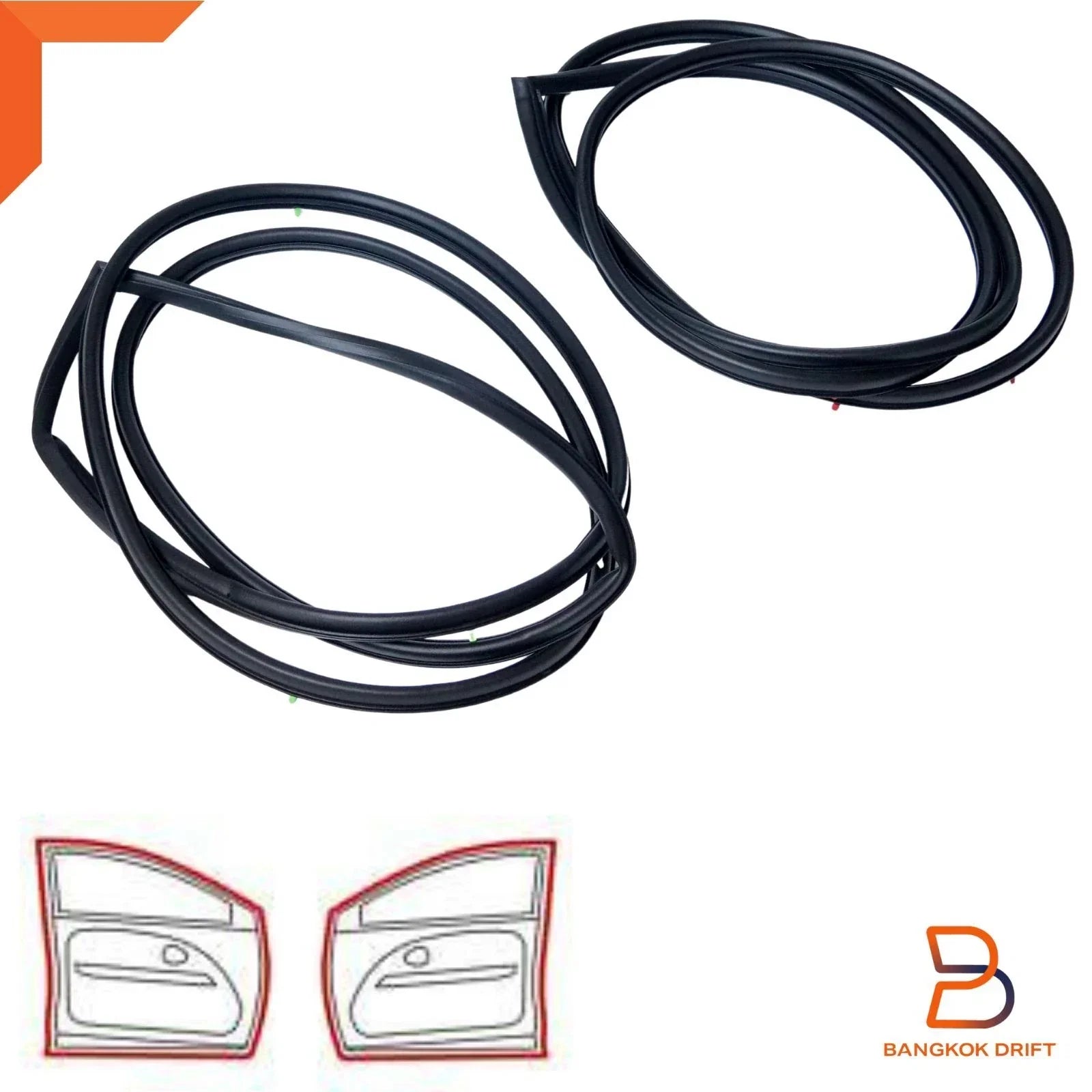 Front Weatherstrip Door Glass Seal for Nissan 720 Datsun (79-86)