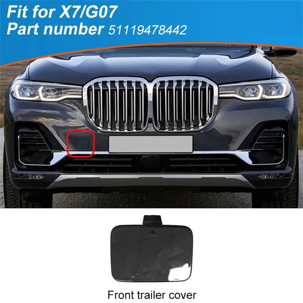 Front Bumper Tow Hook Cap Cover for 2017-2019 BMW G07 X7 (2017-2019)