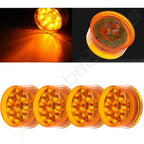 Set of 4 LED Amber Round Clearance Side Marker Lights 2"