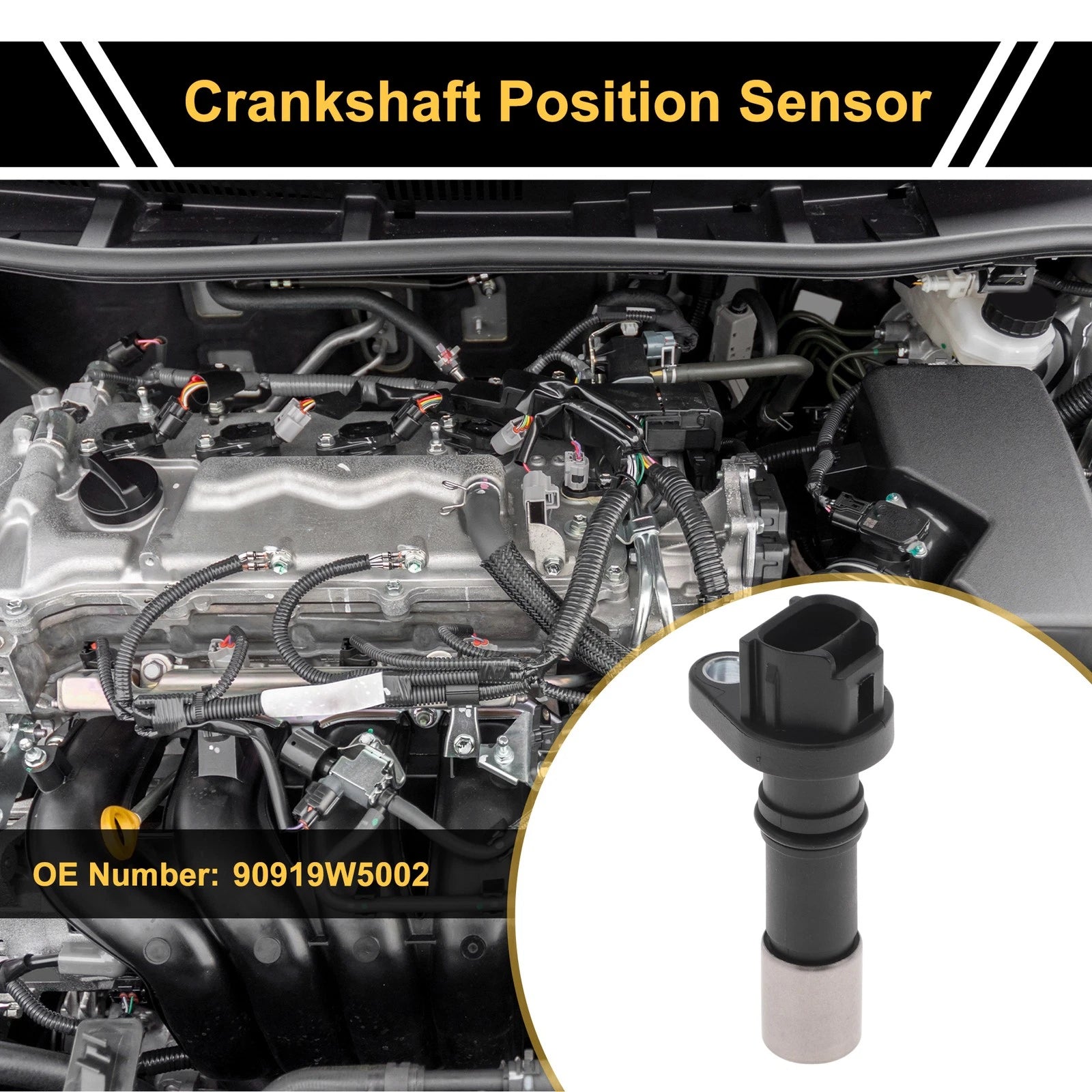 Crankshaft Position Sensor No.90919W5002 for Toyota Yaris II (2005–2011)