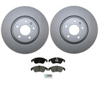 Front Brake Kit 320mm Disc Rotors & Semi-Metallic Pads for Audi A4 A5 A6 Q5 (2008–2016)
