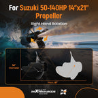 3 Blade Aluminum Propeller for Suzuki DF70A DF90A DF115A (14x21, RHD)