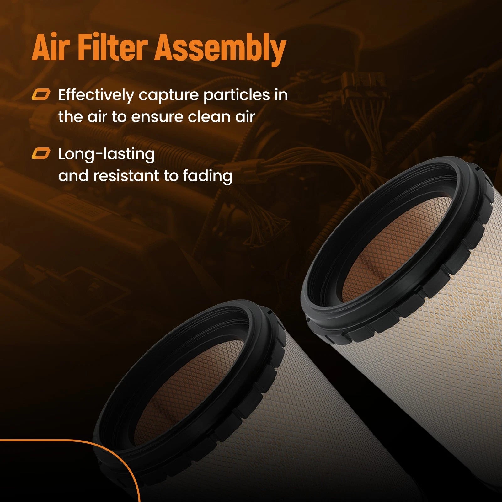 Heavy Duty Air Filter for International ProStar (2003–2016) 2PC Set