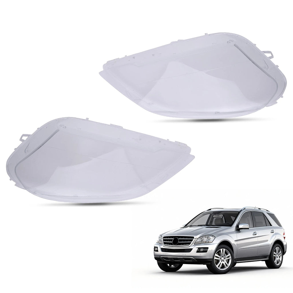 Headlamp Lens Covers Pair for Mercedes ML Class W164 (2009–2011)