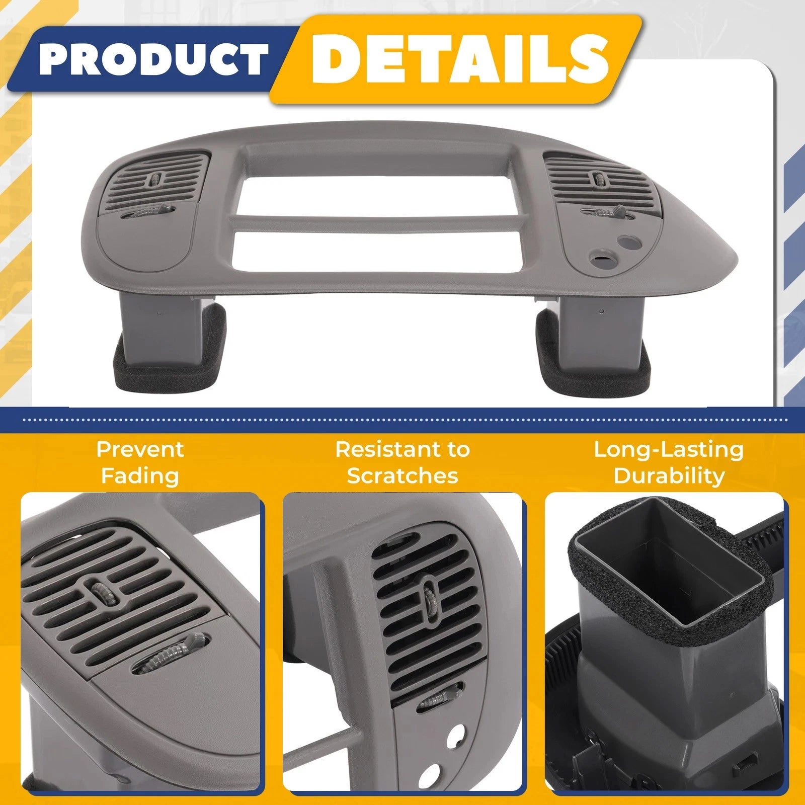 Dash Radio Bezel for Ford F-150, Expedition (1997–2003) - Gray
