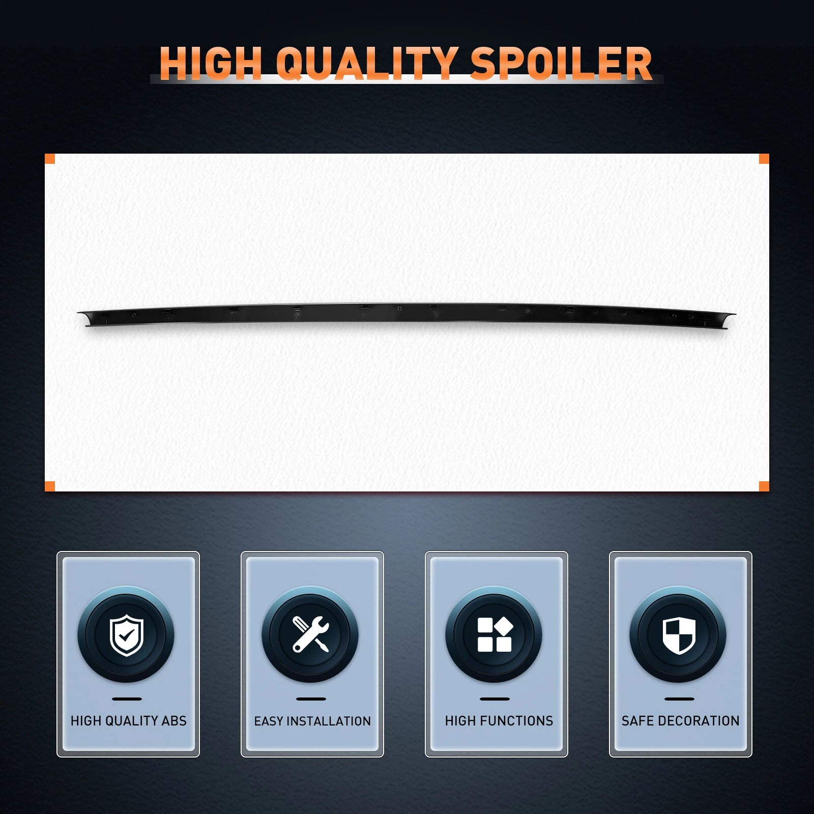 Tailgate Molding Spoiler Protector Cover Cap for F-250 Super Duty (1999–2005)
