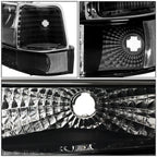 Headlight Bumper Lamps for Ford F150/F250/F350 (1992–1996) Black Clear