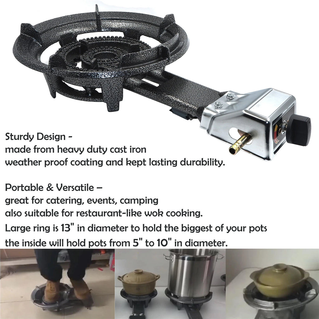 Camping Propane Burner Stove for Heavy Duty Use (32,000 BTU)