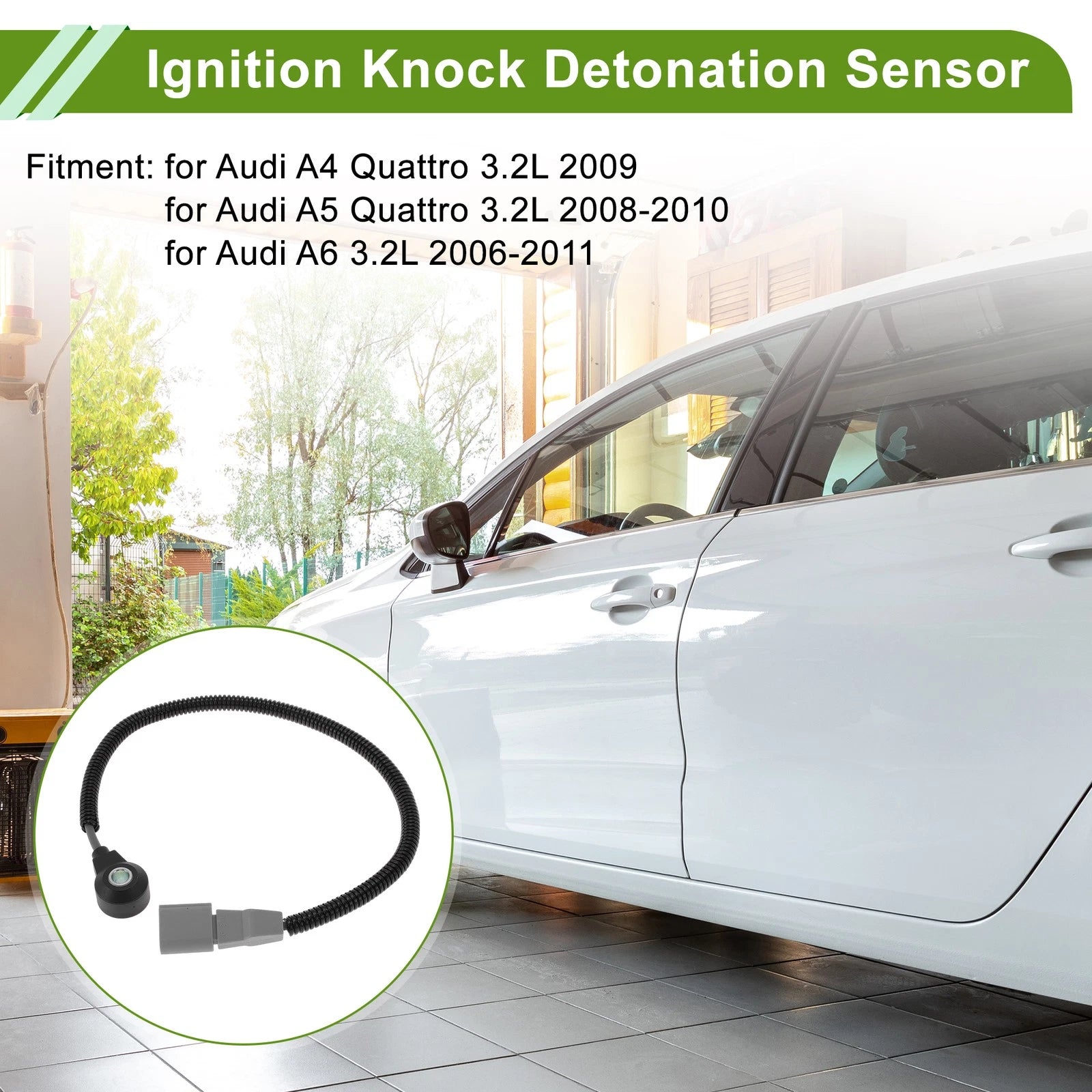 Ignition Knock Detonation Sensor No.06E905376B for Audi A4 Quattro (2009)