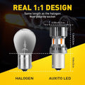 Set of 2 AUXITO Canbus 1156 BA15S LED Amber Yellow Turn Signal Bulbs for