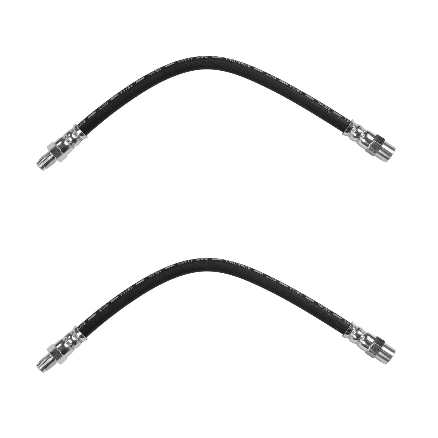 Set of 2 Rear Brake Hydraulic Hoses for Benz C209 W123 W124 W201 W202