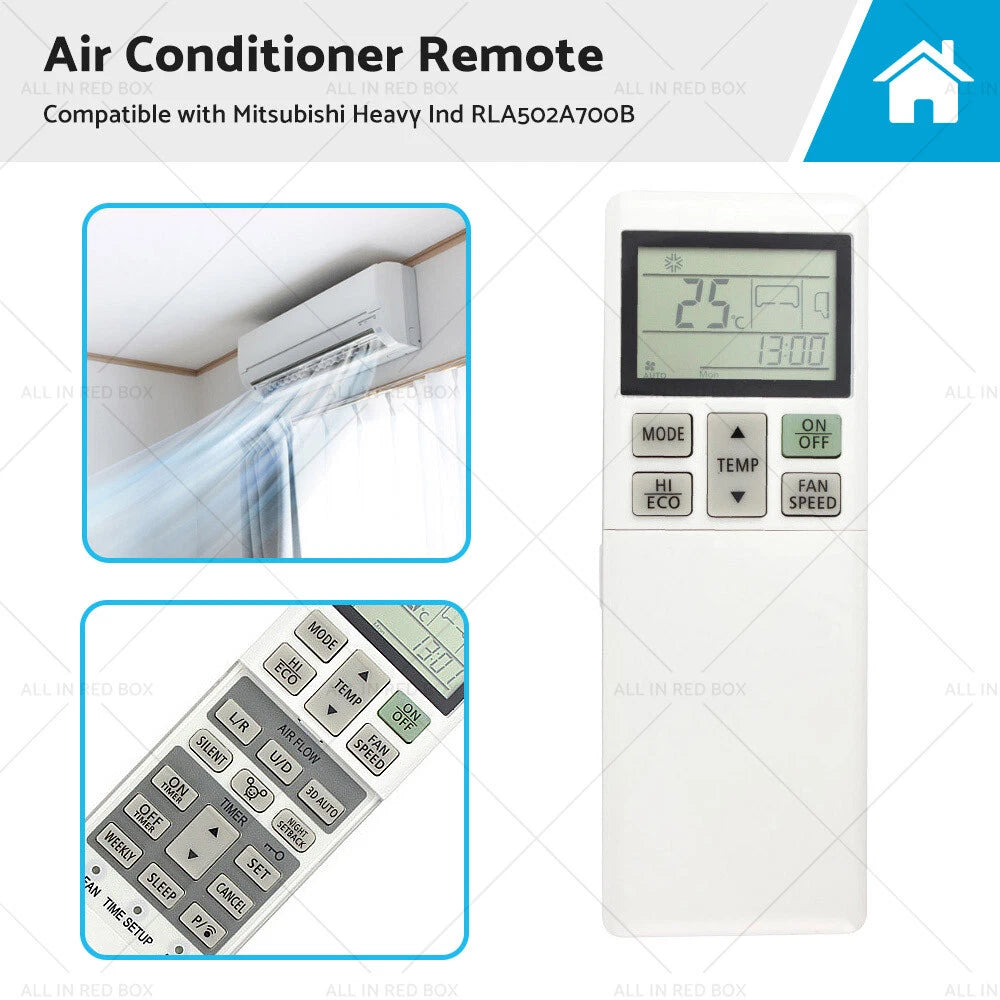 A/C Air Conditioner Remote Control RLA502A700B for Mitsubishi Heavy Ind