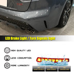 LED Smoked Rear Reflector Tail Light for Toyota Corolla (2020–2021)
