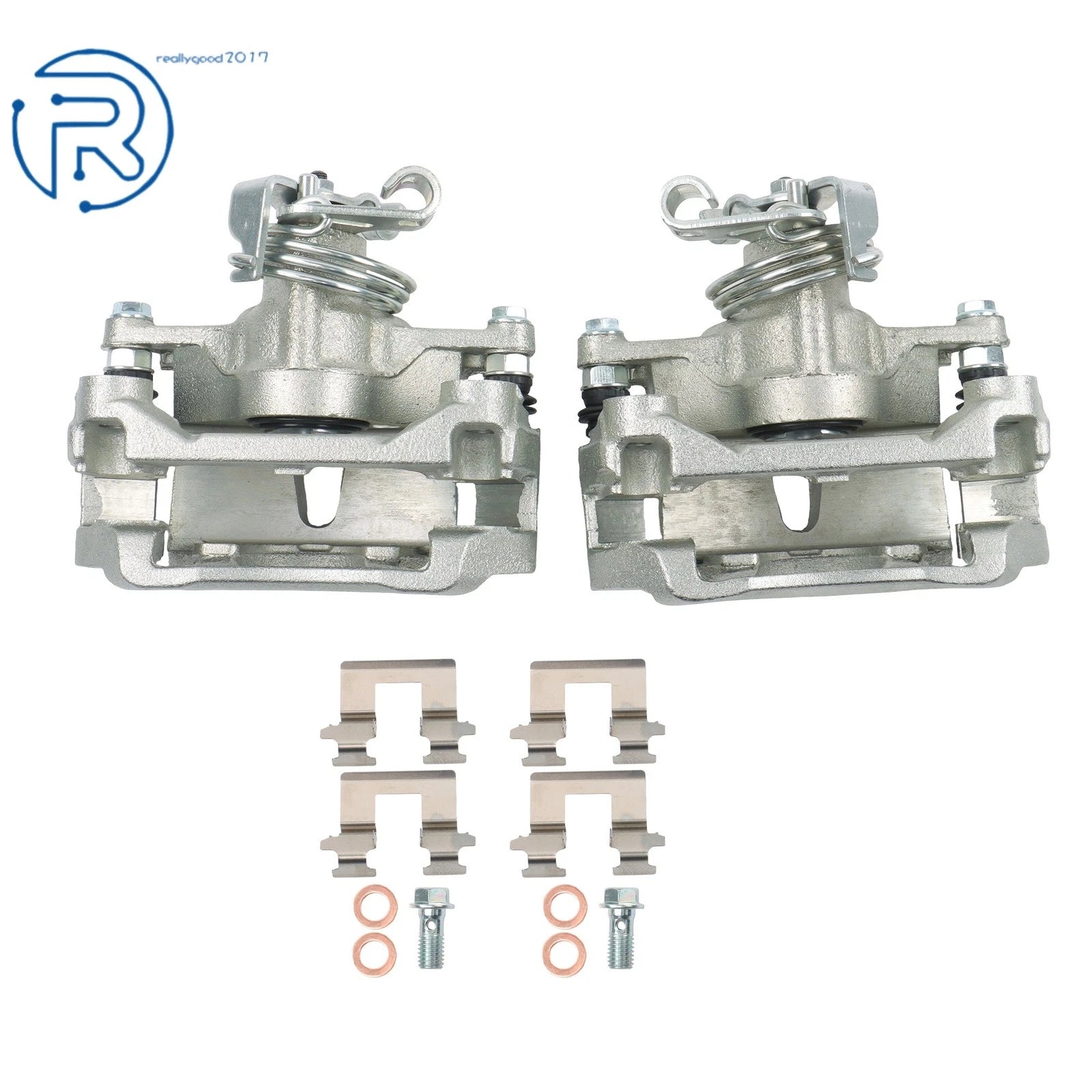 Set of 2 Brake Calipers with Bracket for Buick Chevy Uplander Pontiac Saturn