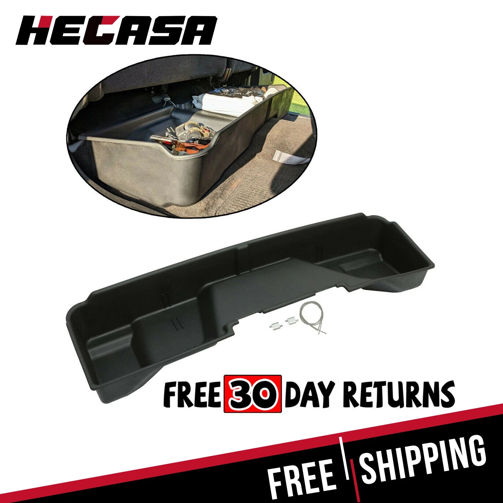 Underseat Storage Box for Chevy Silverado GMC Sierra (2007–2013)
