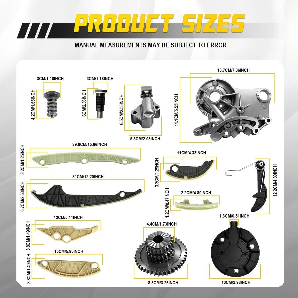 Timing Chain Kit for VW CC Jetta Golf Audi A4 A5 A6 Q5 (2006–2016)