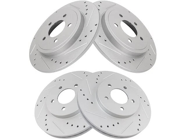 Set of 2 Front and Rear Brake Rotors for Mazda Tribute (2005–2006, 2008–2010) NK458CV