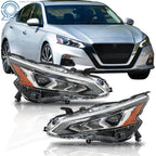 Pair LED Headlights for Nissan Altima (2019–2021) Factory Chrome Housing