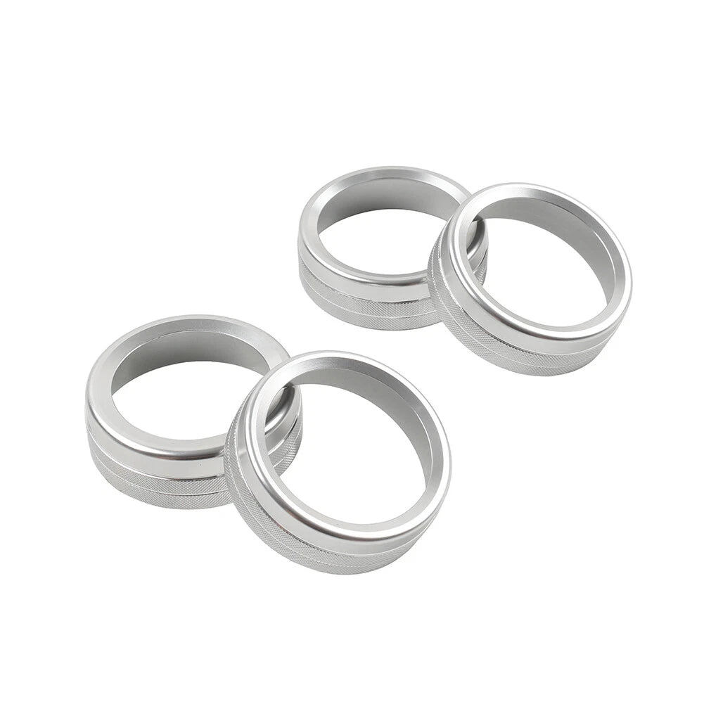 Silver AC Climate Control Ring Knob Trim for Toyota Tacoma (2016–2023)