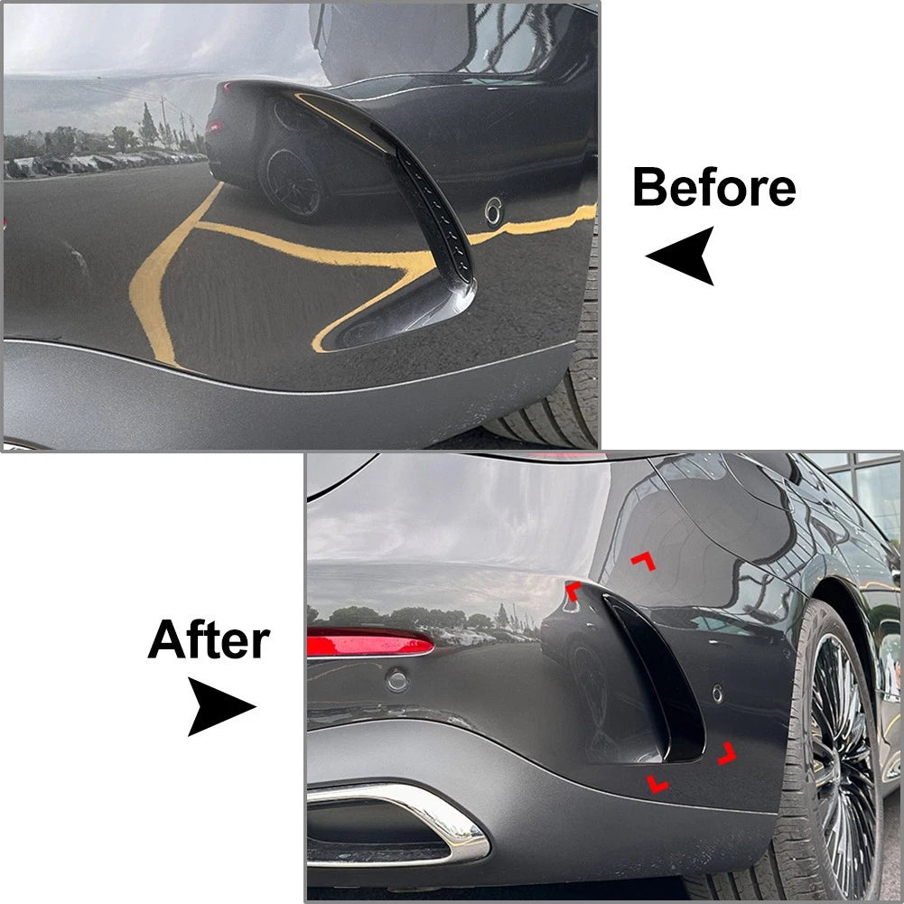 Rear Bumper Side Spoiler Carbon Black for Mercedes Benz CLE Coupe (2024–2024)