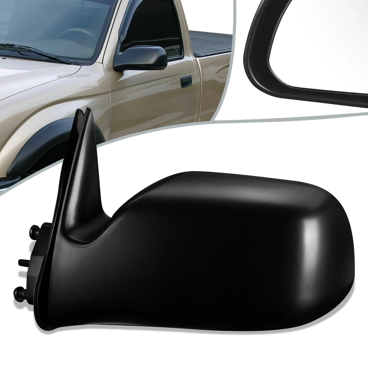OE Style Manual Side View Door Mirror Left for Toyota Tacoma (2001–2004) TO1320160