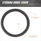 Steering Wheel Cover for - 14.5-15" Perforated Leather Black