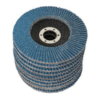 Set of 10 Zirconia Flap Discs for Angle Grinder (4.5" x 7/8", 40 Grit)