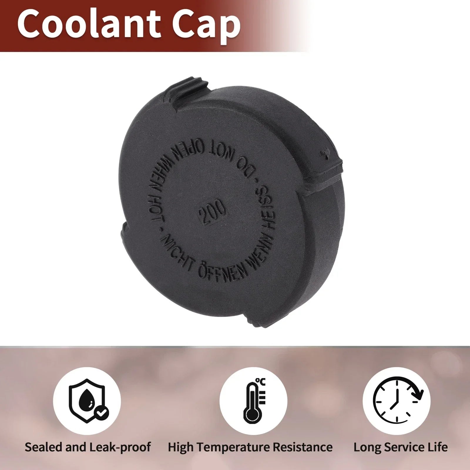 Coolant Cap for BMW 3 Series (1987-1993) Black