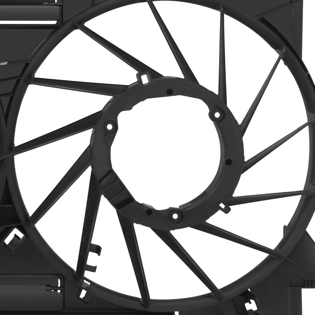 Radiator Fan Shroud for Audi Q5 SQ5 2.0T 3.0L (2018–2024) Black ABS Plastic
