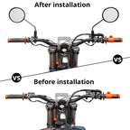 Pair Aluminum Handlebar Mirror Mount Bracket Clamp for Motorcycle