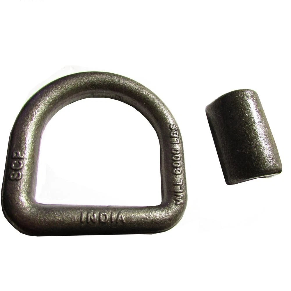 5/8" Weld-On D-Ring Tie Down for Flatbed Truck Trailer (DOT WLL)
