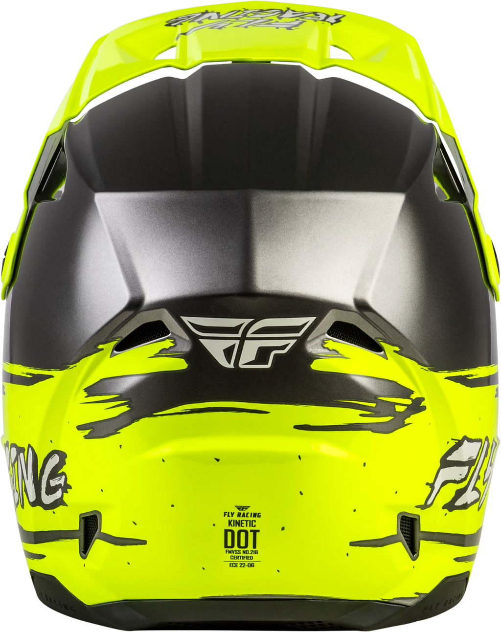 Youth Kinetic Surge Helmet for Off-Road (FLY Racing) - Grey/Hi-Vis Yellow