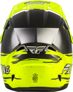 Youth Kinetic Surge Helmet for Off-Road (FLY Racing) - Grey/Hi-Vis Yellow