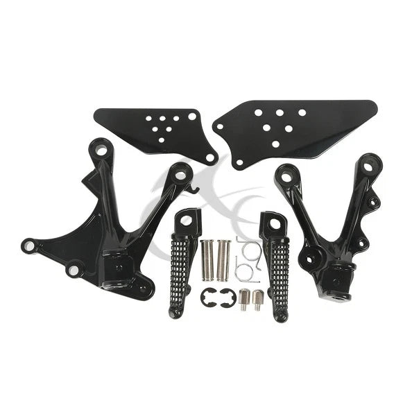 Set of 2 Motor Front Foot Pegs Bracket for Kawasaki Ninja ZX 6R ZX636 (2005–2008)
