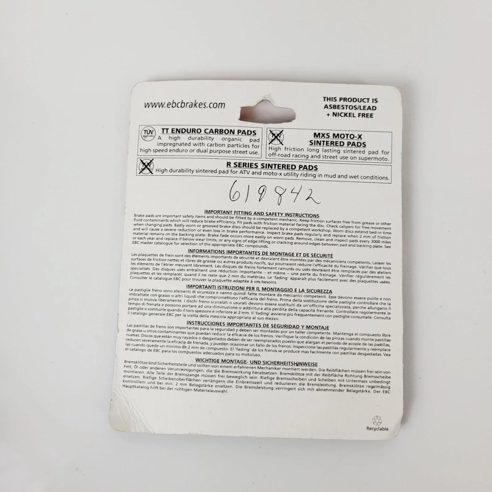 EBC FA137SV SV Series Severe Duty Sintered Brake Pads for Suzuki Quadracer