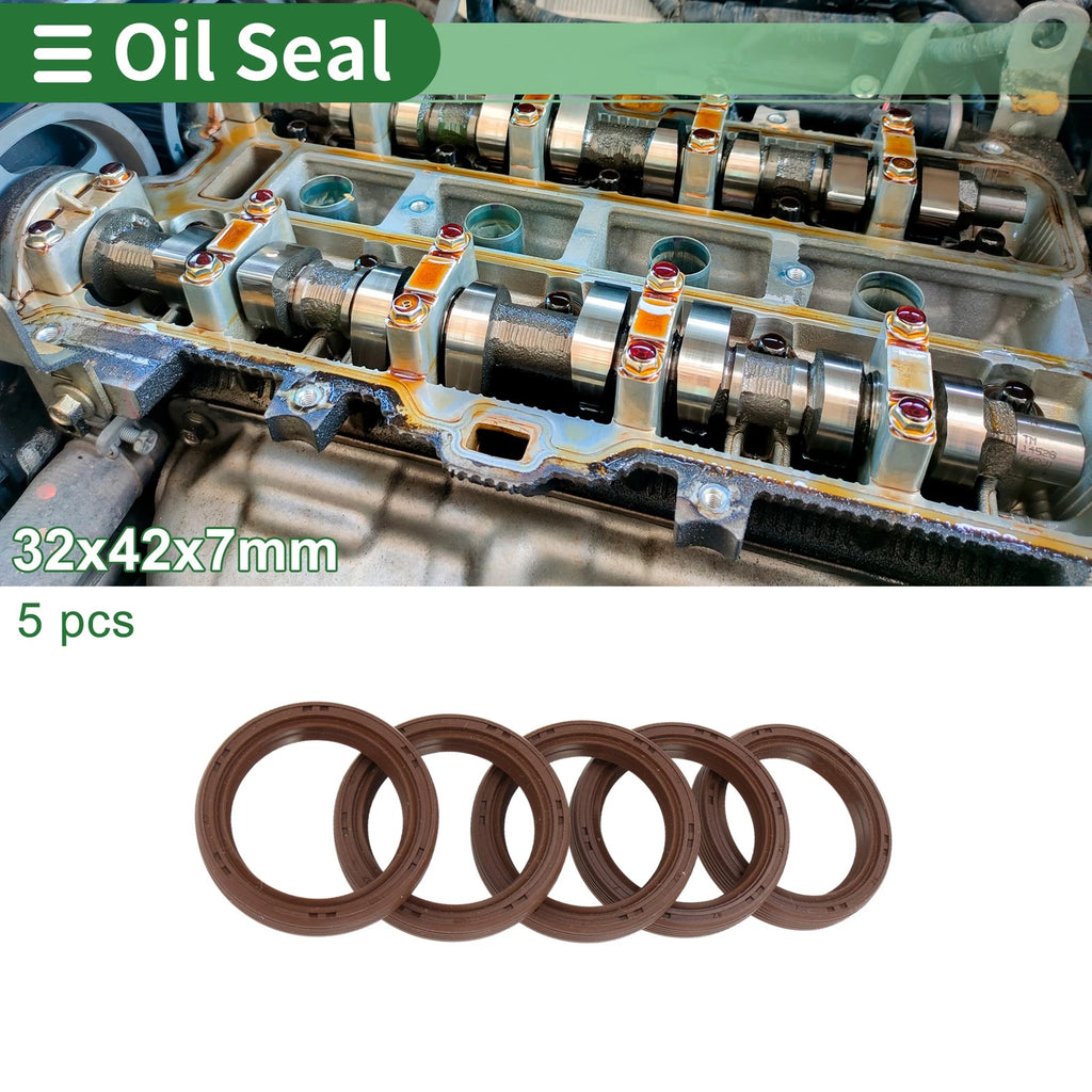 Oil Seal FKM Rubber 32x42x7mm for Various Models (5 Pcs)