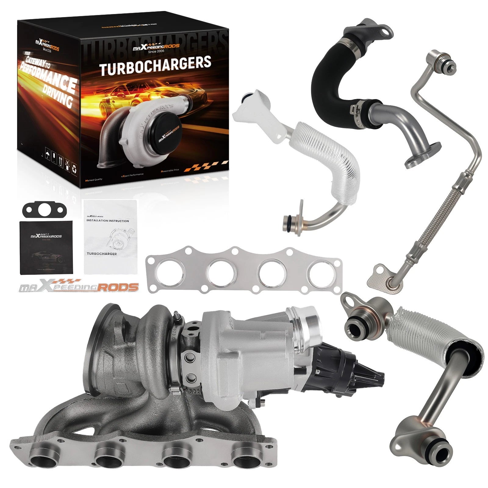 Turbocharger Kit for BMW 328i 528i xDrive (2011–) w/ Coolant Pipes Oil Lines